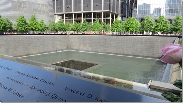 visasmallFirst visit was to the memorial site of ground zero, with some of the names of the dead or missingdavid
