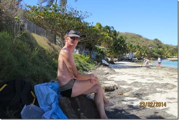 betasmallThe Skipper after picnic lunch, Friendship Bay