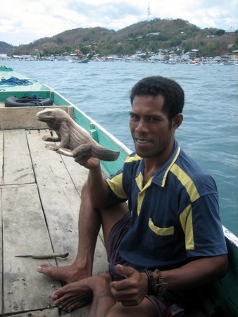 Our Ben with our dragon in the making