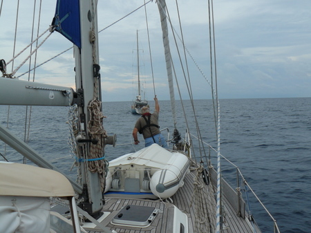 Barry checking the line.  All's well.