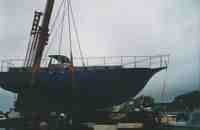 Ruffles Spray being lifted onto transport