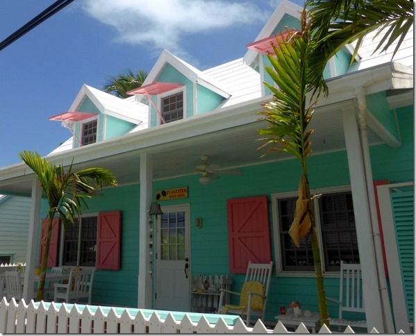 bl pretrty house pink green