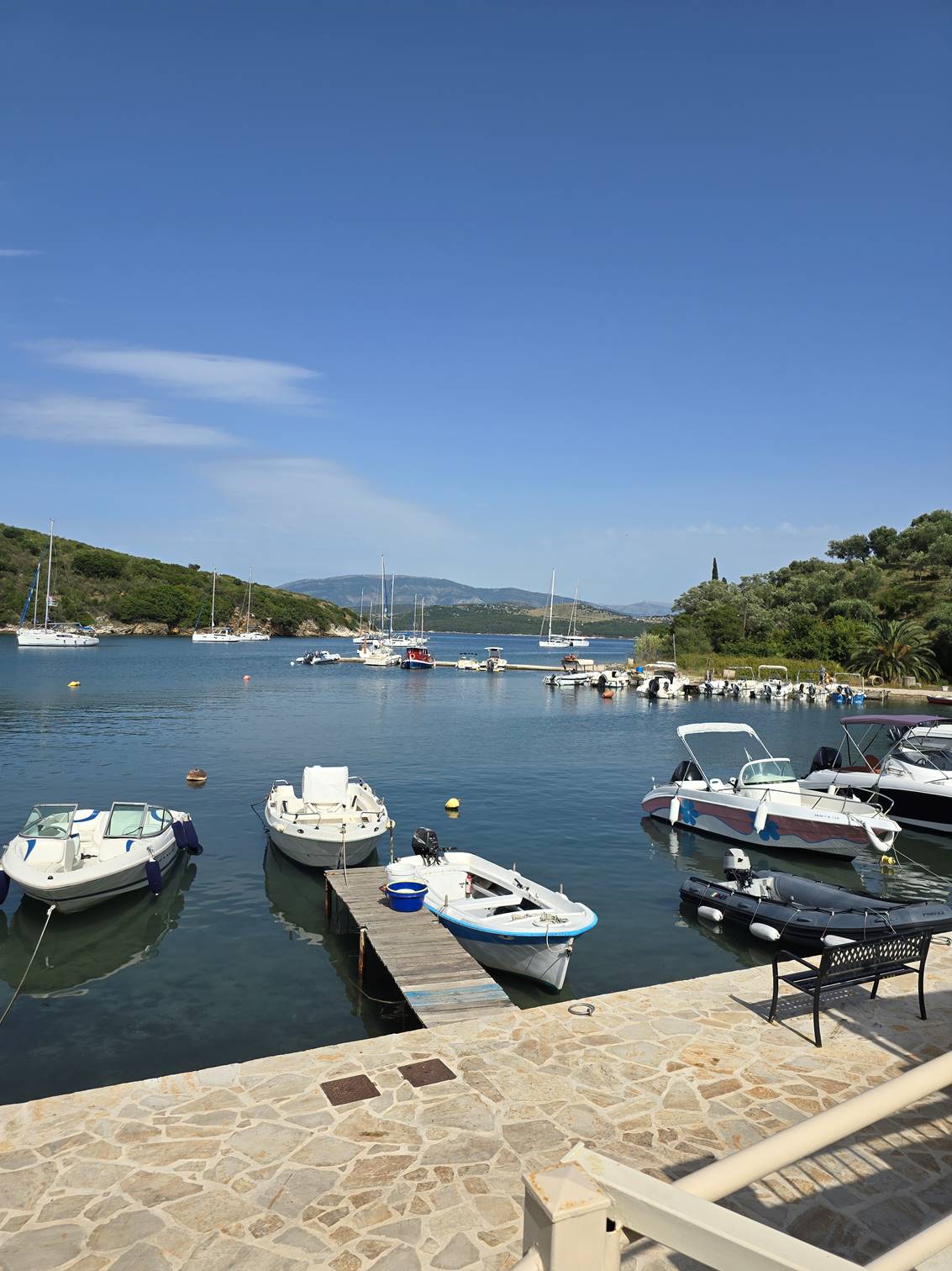 Boats on the water next to a dock

Description automatically generated